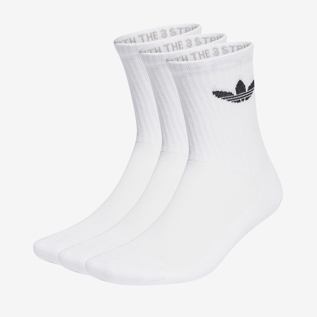 adidas Originals Trefoil 3 Pack Socks - White - Socks - Mens Clothing ...