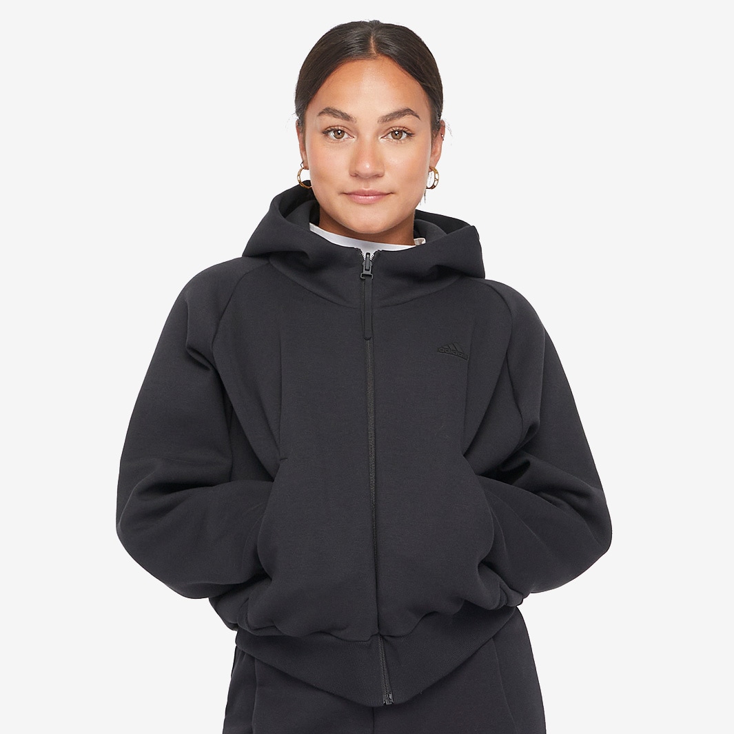 adidas Sportswear Womens Z.N.E. Hooded Track Top - Black - Tops ...