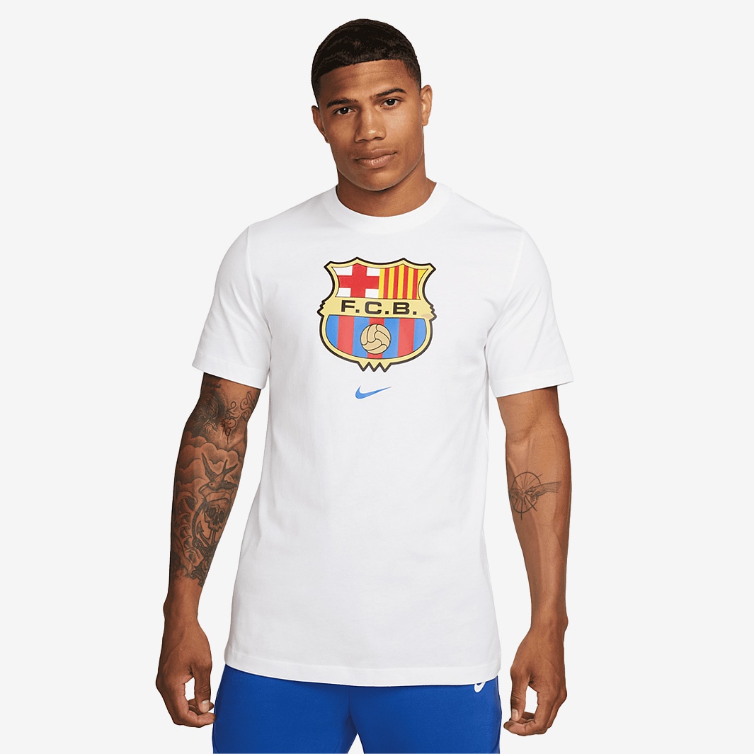 Nike FC Barcelona 1978 Crest T-Shirt - White - Mens Replica | Pro ...