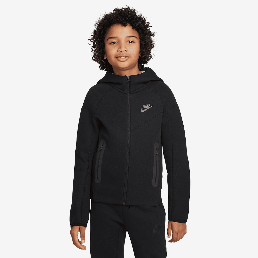 Nike Sportswear Older Kids Tech Fleece Full-Zip Hoodie (8-15Y) - Black ...