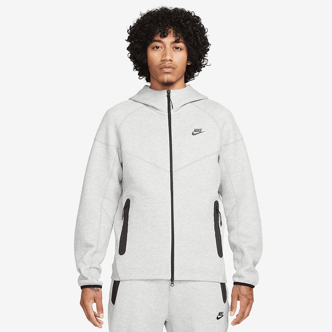 Nike Tech Fleece Full-Zip Windrunner Hoodie - Dark Grey Heather/Black ...
