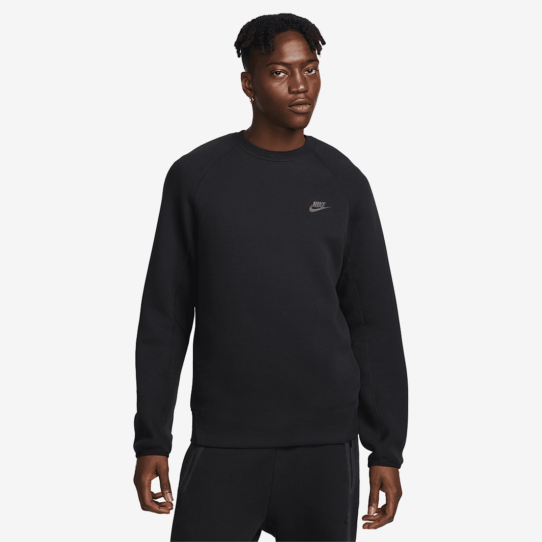 Nike Sportswear Tech Fleece Crewneck - Black/Black - Tops - Mens ...