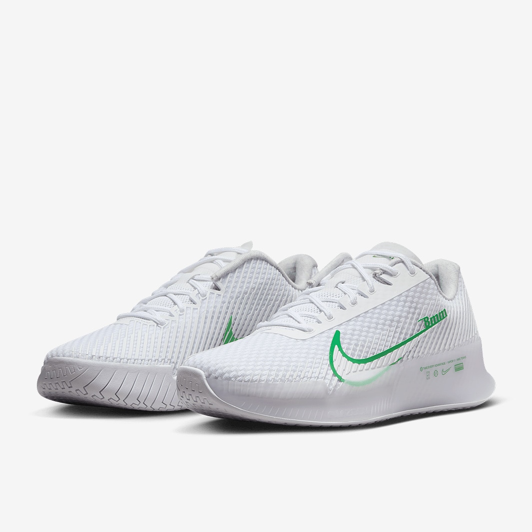 Nike Court Air Zoom Vapor 11 - White/Kelly Green - Mens Shoes | Pro ...