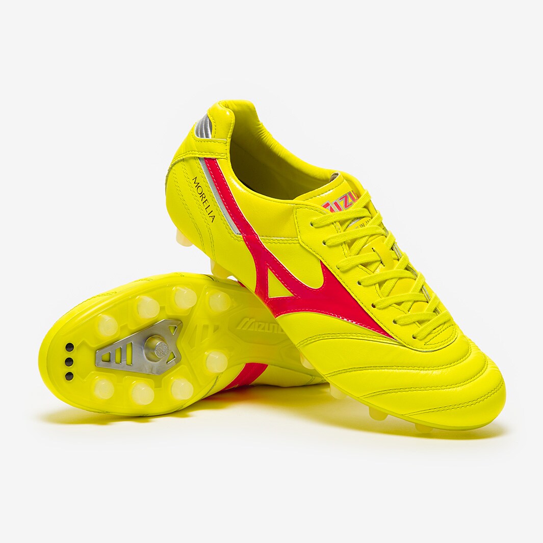 Mizuno Morelia II Made In Japan Firm Ground - Safety Yellow/Fiery 