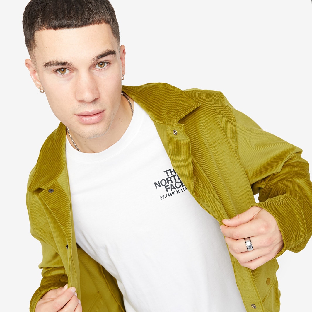 The North Face Mens Utility Cord Shacket - Green - Tops - Mens Clothing