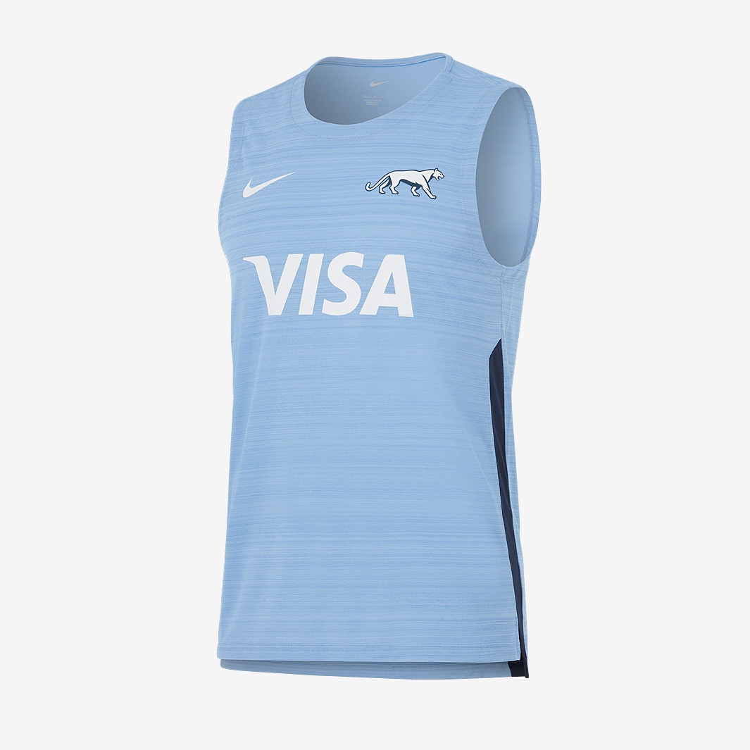 Nike Argentina 23 24 Training Singlet Light Blue Mens Replica Pro Direct Rugby