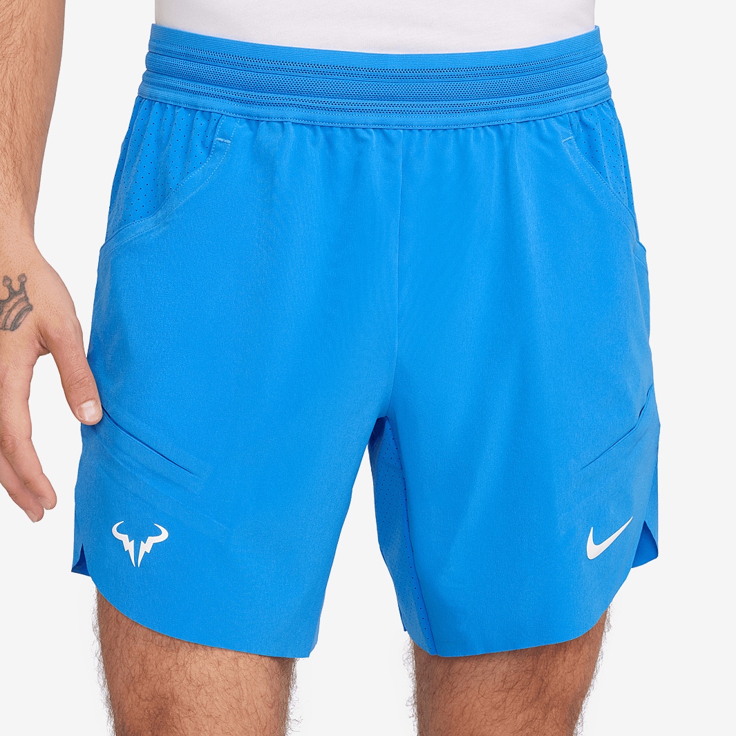 Nike DriFIT ADV Rafa 7 Inch Shorts LT Photo Blue/LT Lemon Twist/White Mens Clothing Pro