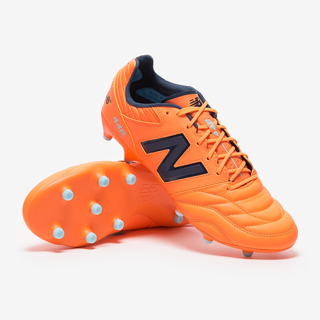New Balance 442 V2 Pro Firm Ground - Hot Mango - Adult Boots | Pro ...
