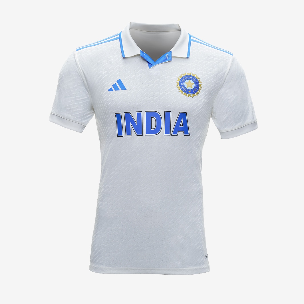 adidas India Test Shirt - White - Mens Replica | Pro:Direct Cricket