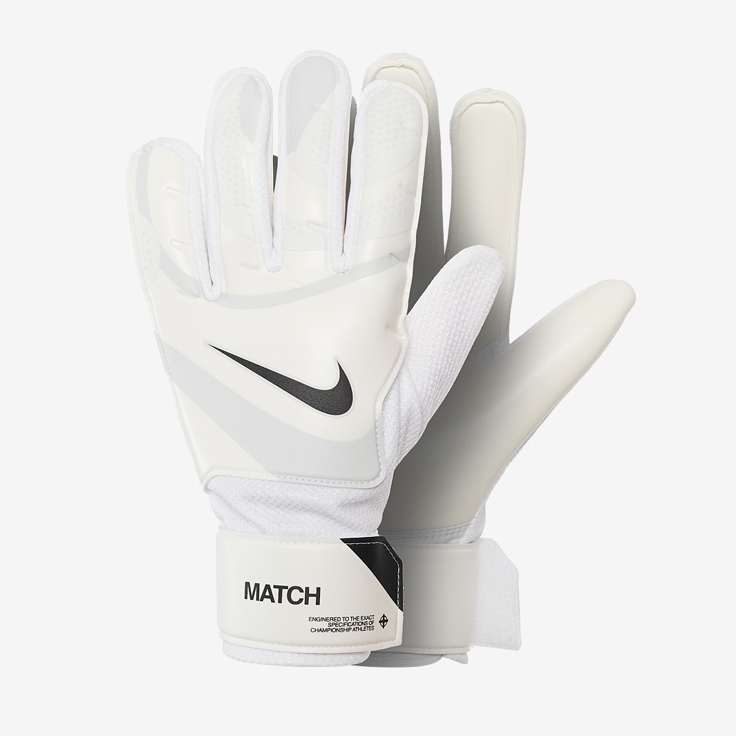 Nike GK Match - White/Pure Platinum/Black - Mens GK Gloves | Pro:Direct ...