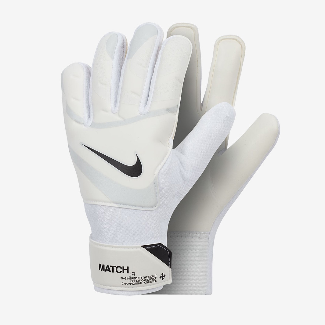 Nike Kids GK Match - White/Pure Platinum/Black - Junior GK Gloves | Pro ...