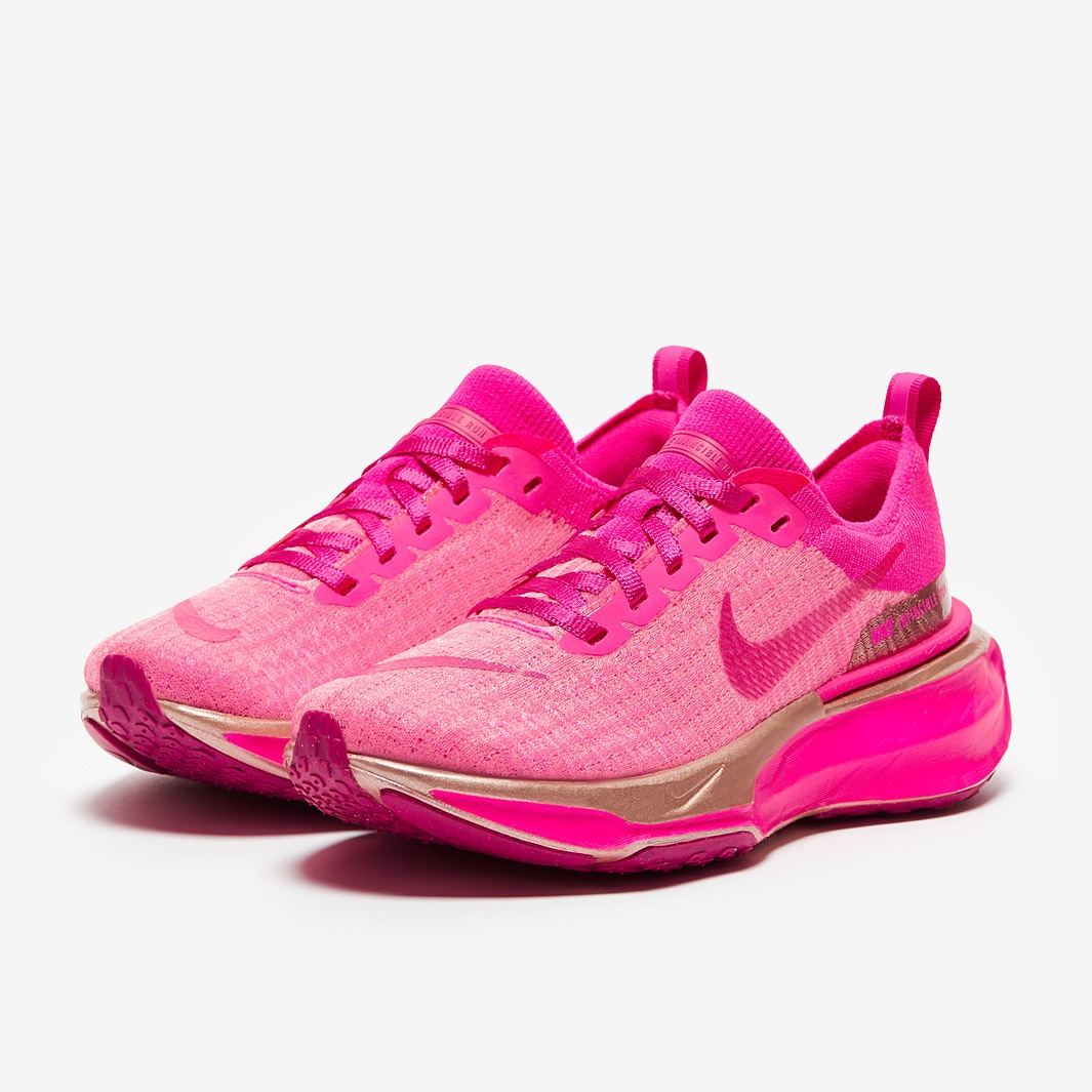 Nike Womens ZoomX Invincible Run Flyknit 3 - Fierce Pink/Fireberry-Pink ...