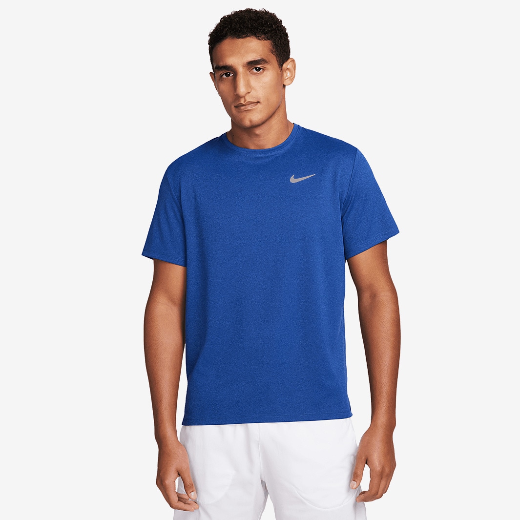 Nike Dri-FIT Miler UV T-Shirt - Game Royal/Midnight Navy/Reflective ...