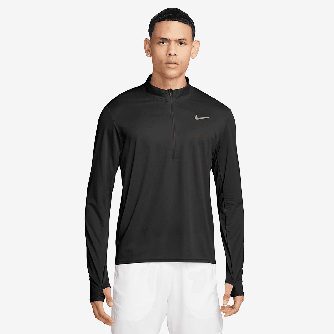Nike Dri-FIT Pacer Half-Zip Top - Black/Reflective Silv - Mens Clothing ...