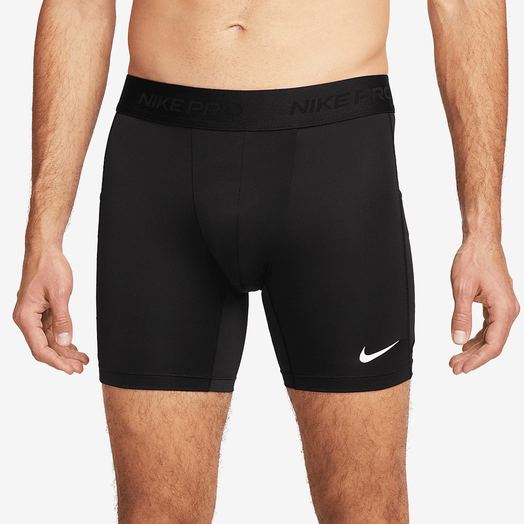 Nike Pro Dri-FIT Fitness Shorts - Black/White - Mens Base Layer | Pro ...