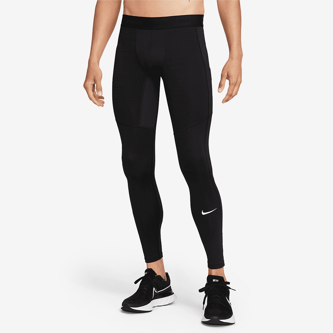 Nike Pro Warm Tights - Black/White - Mens Base Layer | Pro:Direct Soccer