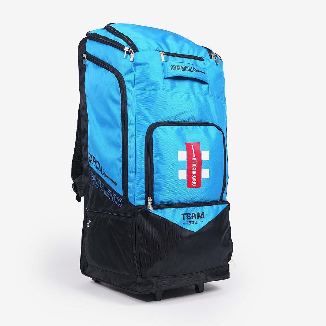 GrayNicolls Team 1500 Wheelie Duffle Bag Black/Cyan Bags & Luggage