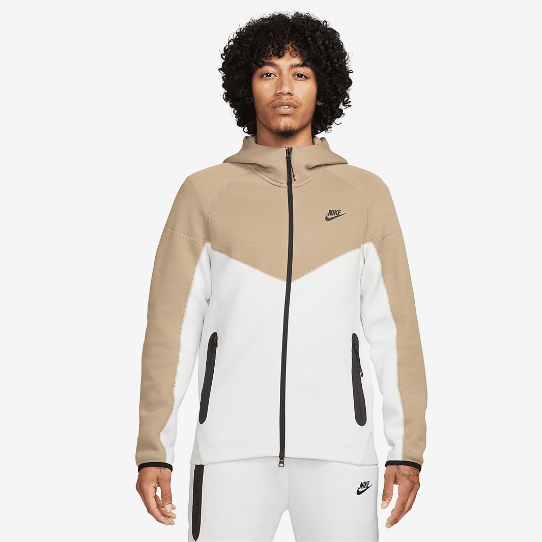 Nike Tech Fleece Full-Zip Windrunner Hoodie - Summit White/Khaki/Black ...