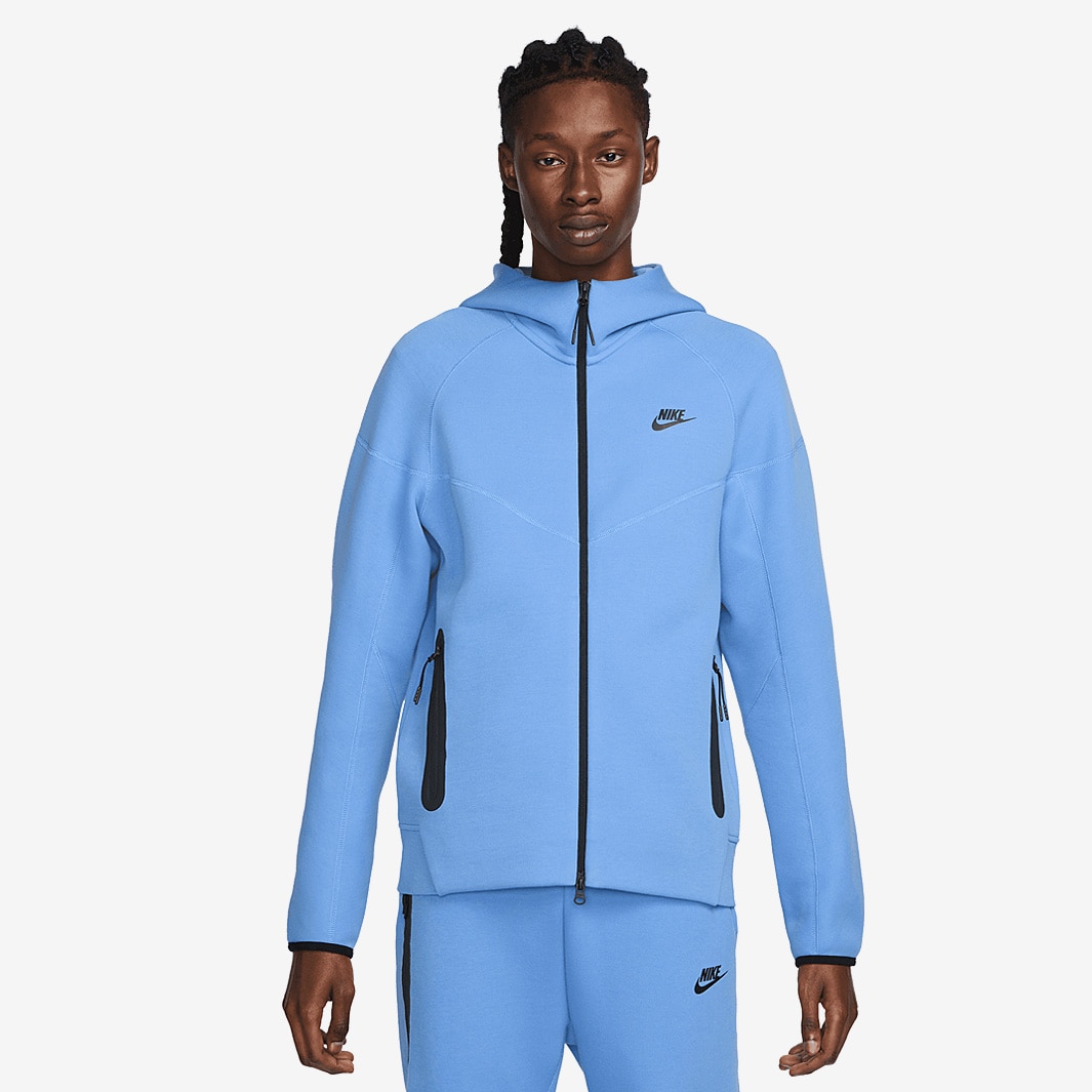 Nike Tech Fleece Full-Zip Windrunner Hoodie - Polar/Black - Tops - Mens ...