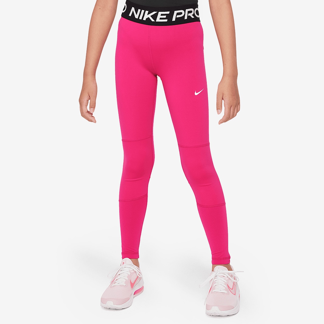 Nike Sportswear Older Kids Pro Leggings (8-15Y) - Fireberry/Black/White ...
