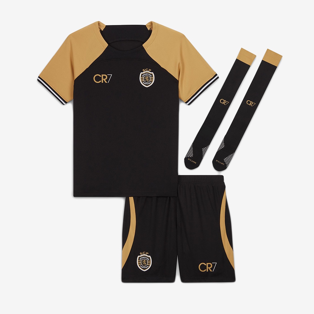 Nike Sporting CP x CR7 23/24 Little Kids Stadium Kit Black/Jersey