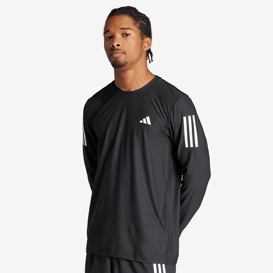 adidas Own The Run Longsleeve - Black - Mens Clothing | Pro:Direct Running