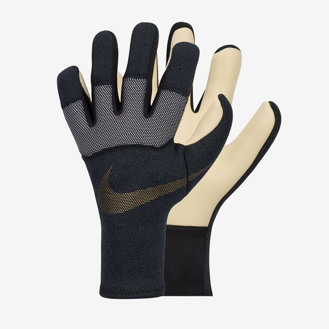 Nike GK Dynamic Fit - Black/White/Metallic Gold Coin - Mens GK Gloves