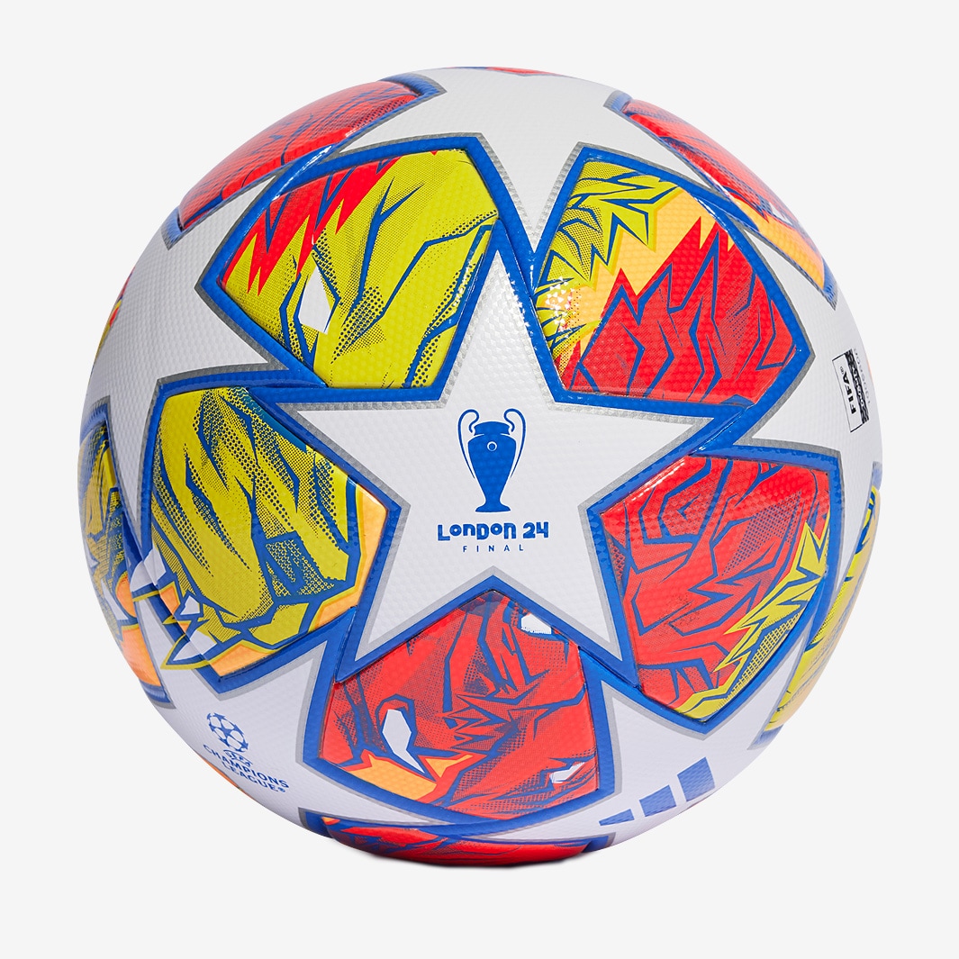 Balón adidas Oficial UEFA Champions League 2023-2024 White-Glory Blue-Flash  Orange - Fútbol Emotion