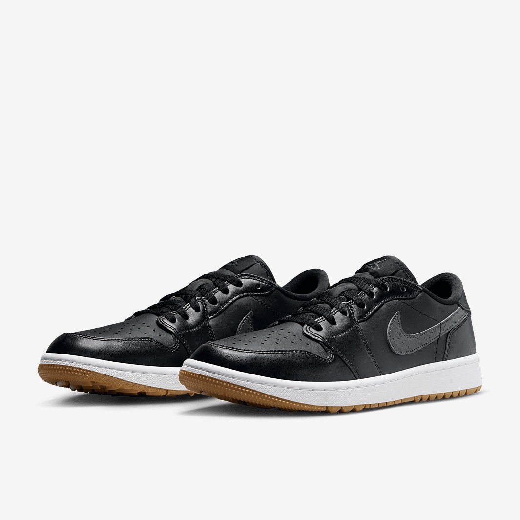 Jordan Air 1 Low Golf Shoe - Black/Anthracite/Gum Med Brown/White ...