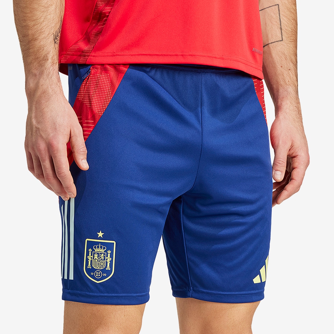 Shorts adidas Spagna 2024 Training Victory Blu Menta Halo Abbigliamento Ufficiale Uomo Pro Direct Soccer