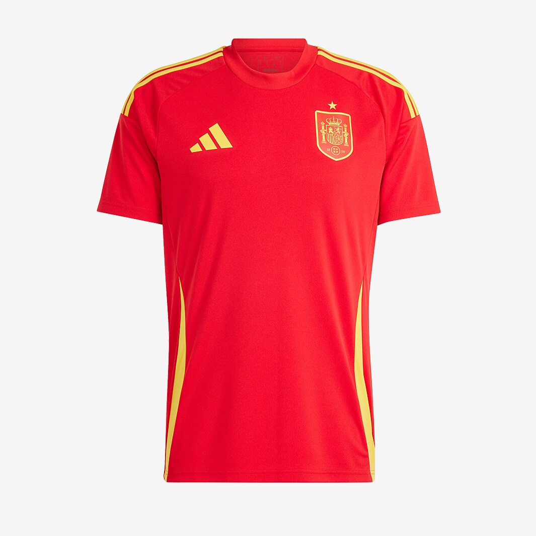 Adidas Spain 2024 Home Fan Shirt Better Scarlet Mens Replica Pro 