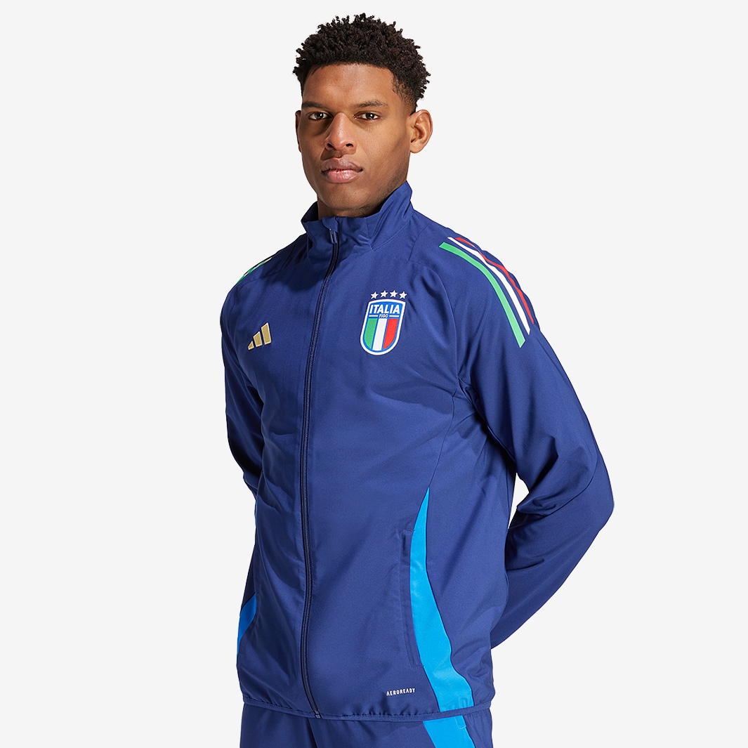 adidas Italien 2024 PreMatch Jacke Night Sky Herren Fanbekleidung