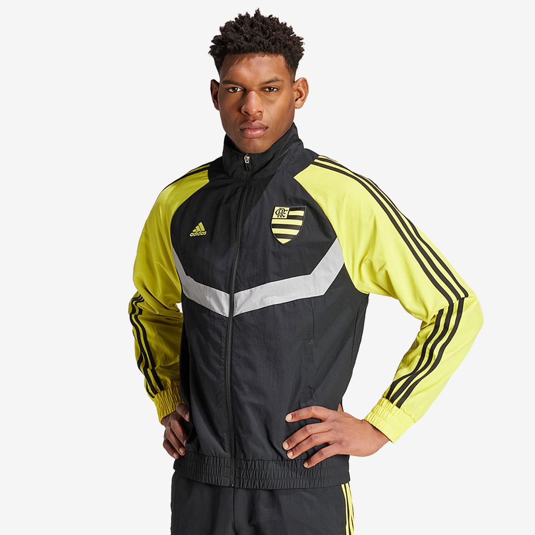 adidas Flamengo 23/24 Woven Training Track Top - Black/Bright Yellow ...