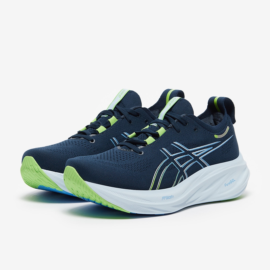 Asics Gel-Nimbus 26 - French Blue/Electric Lime - Mens Shoes | Pro ...