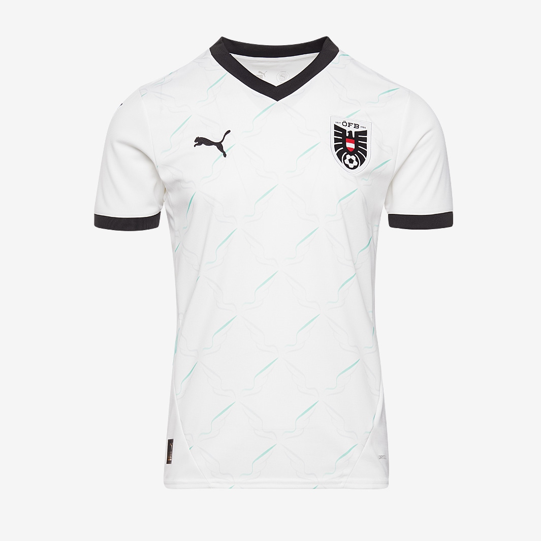 Puma Austria 2024 Away Shirt - Puma White/Electric Peppermint | Pro ...