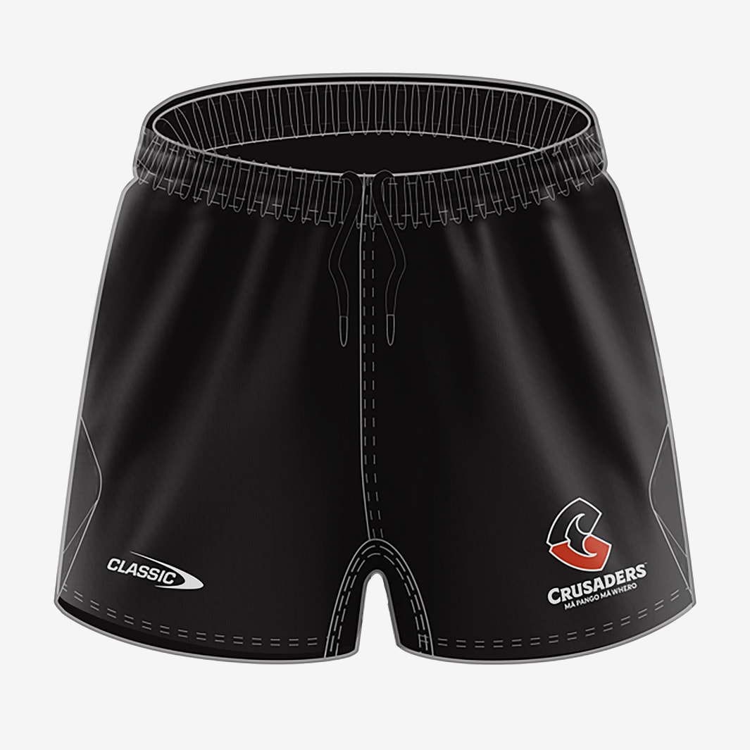 Classic Crusaders 2024 Gym Shorts Black Mens Replica Pro Direct Rugby   1010061 Main Thumb 1718837 