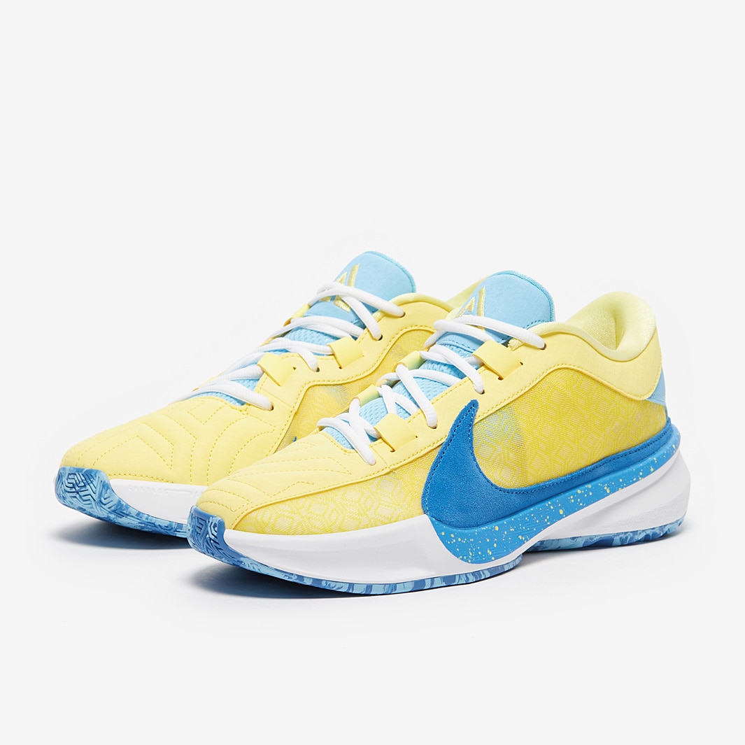 Nike Zoom Freak 5 - Soft Yellow/Light Photo Blue/White - Trainers ...