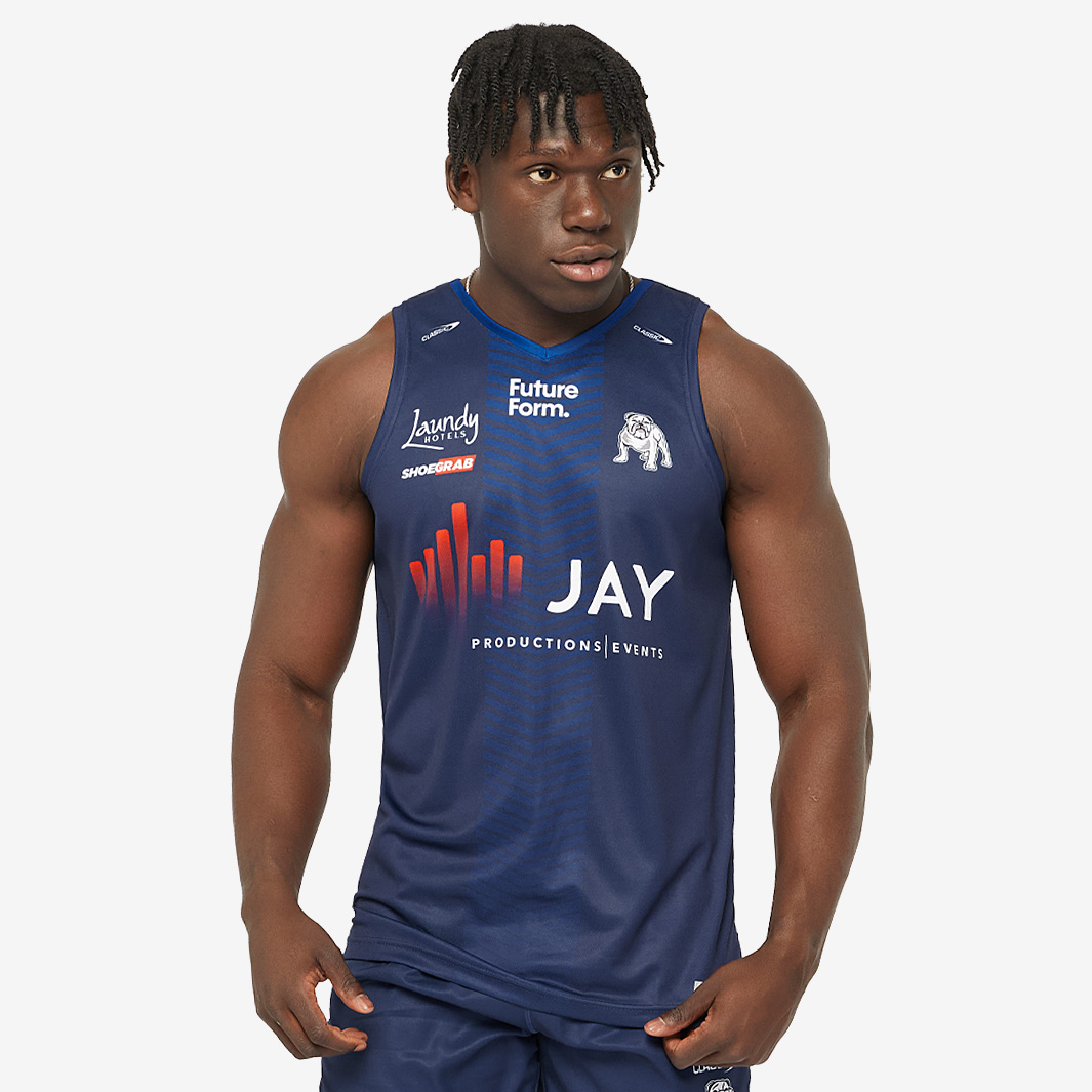 Classic Canterbury Bulldogs 2024 Training Singlet - Navy - Mens Replica ...