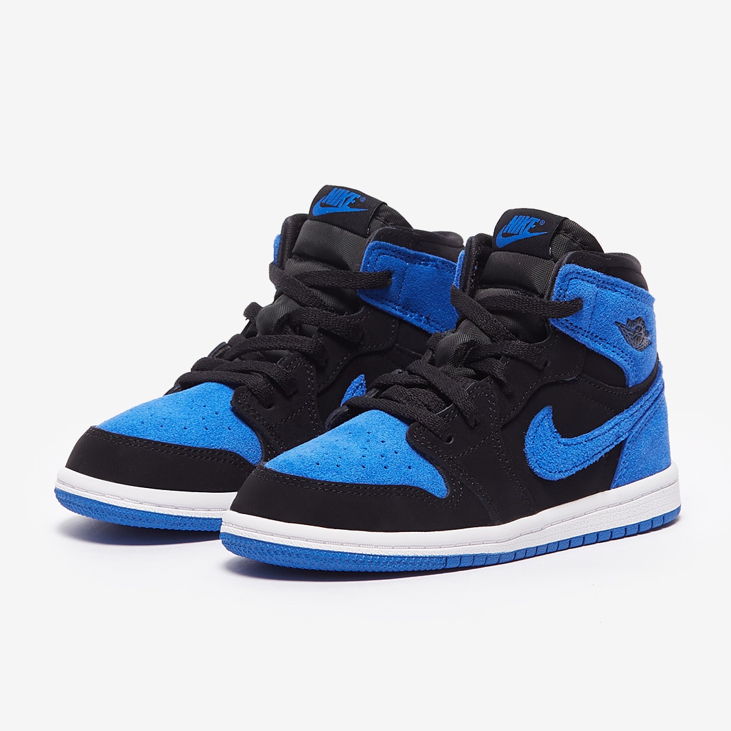 Jordan 1 Retro High OG Toddlers TD Black Royal Blue White Trainers Boys Shoes Pro Direct Basketball