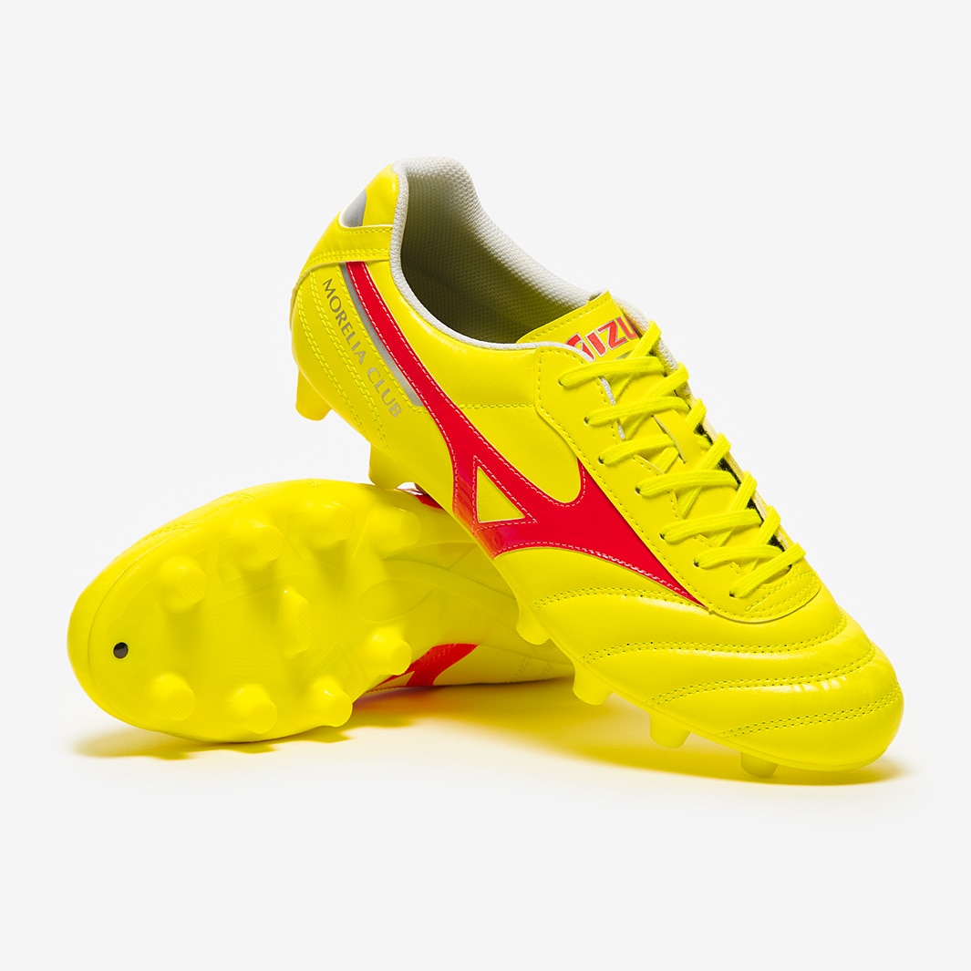 Mizuno Morelia II Club Firm Ground Safety Yellow/Fiery Coral/Galaxy
