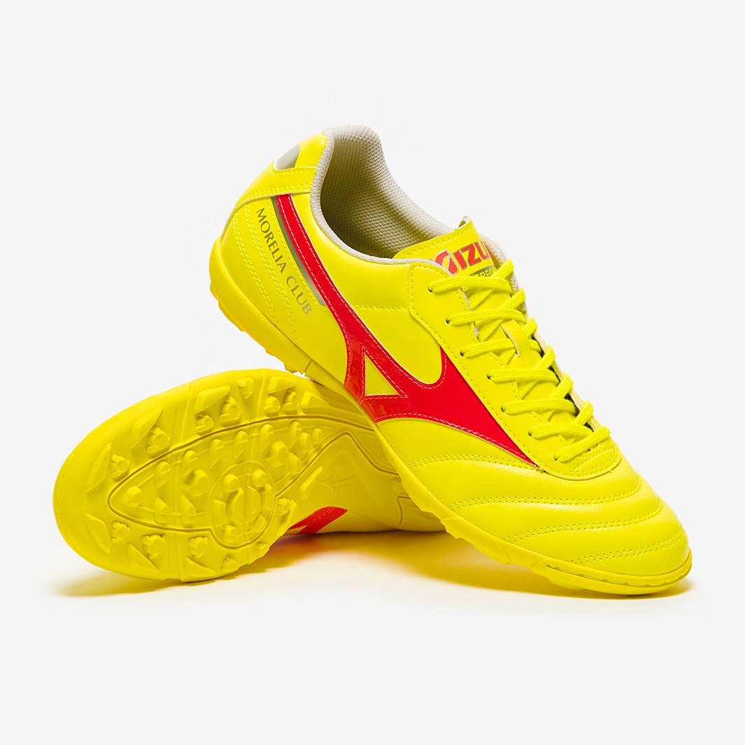 Mizuno Morelia II Club Turf Safety Yellow/Fiery Coral/Galaxy Silver