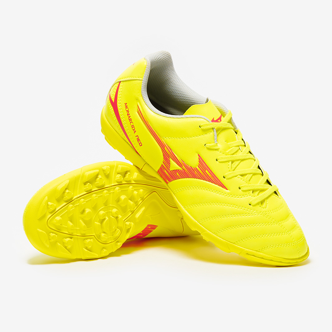 Mizunio Kids Monarcida Neo III Select Turf Safety Yellow/Fiery Coral