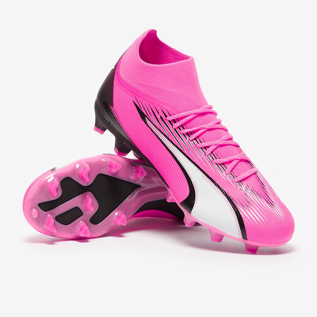 Puma Ultra Pro Firm Ground Artificial Grass Poison Pink Puma White 