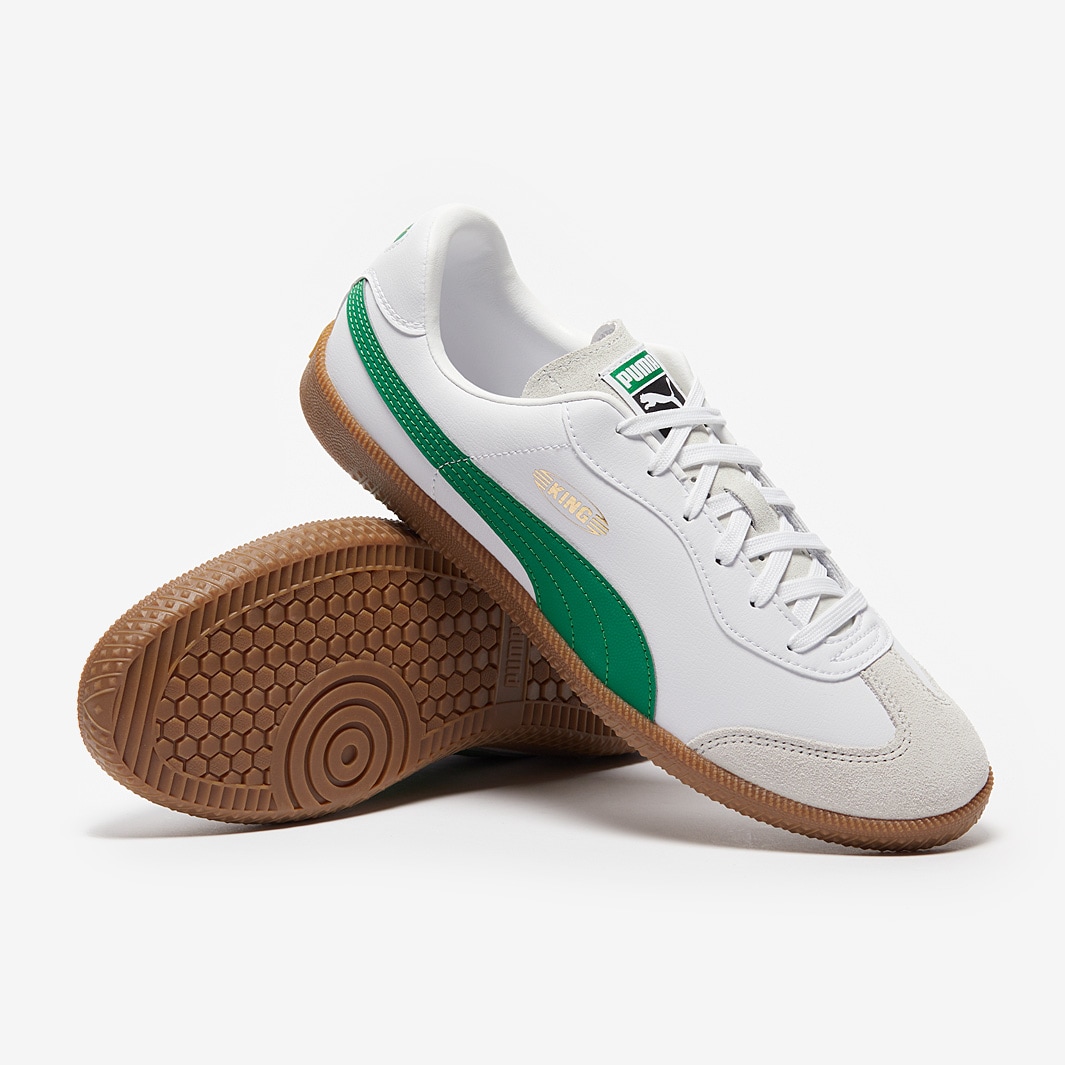 Puma King 21 Indoor - Puma White/Archive Green - Adult Boots | Pro ...