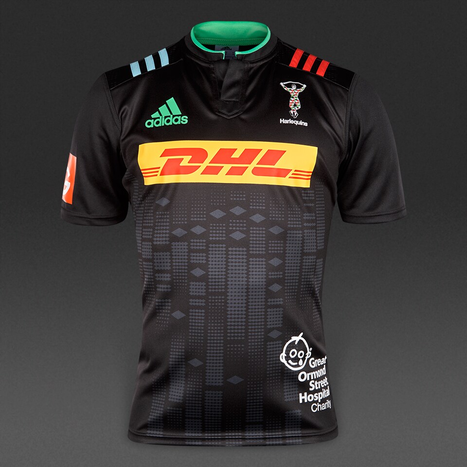 Mens Replica adidas Harlequins 15/16 Big Game Replica Jersey Black