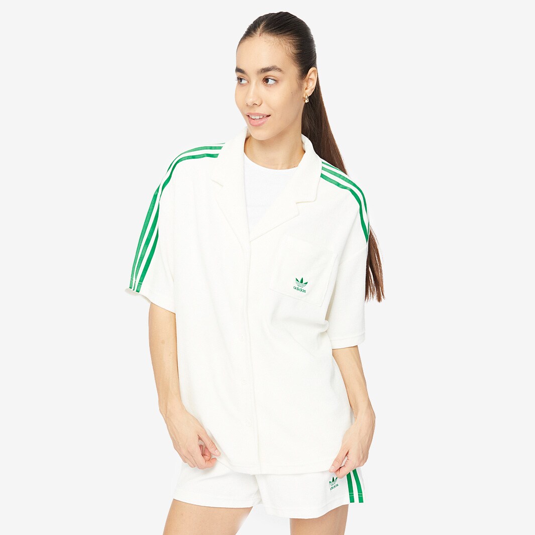 adidas Originals Womens Resort Shirt - Off White - Tops - Womens ...