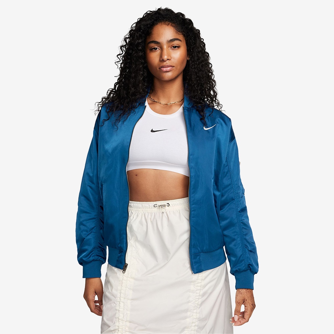 Nike Sportswear Womens Reversible Varsity Bomber Jacket - Court Blue ...