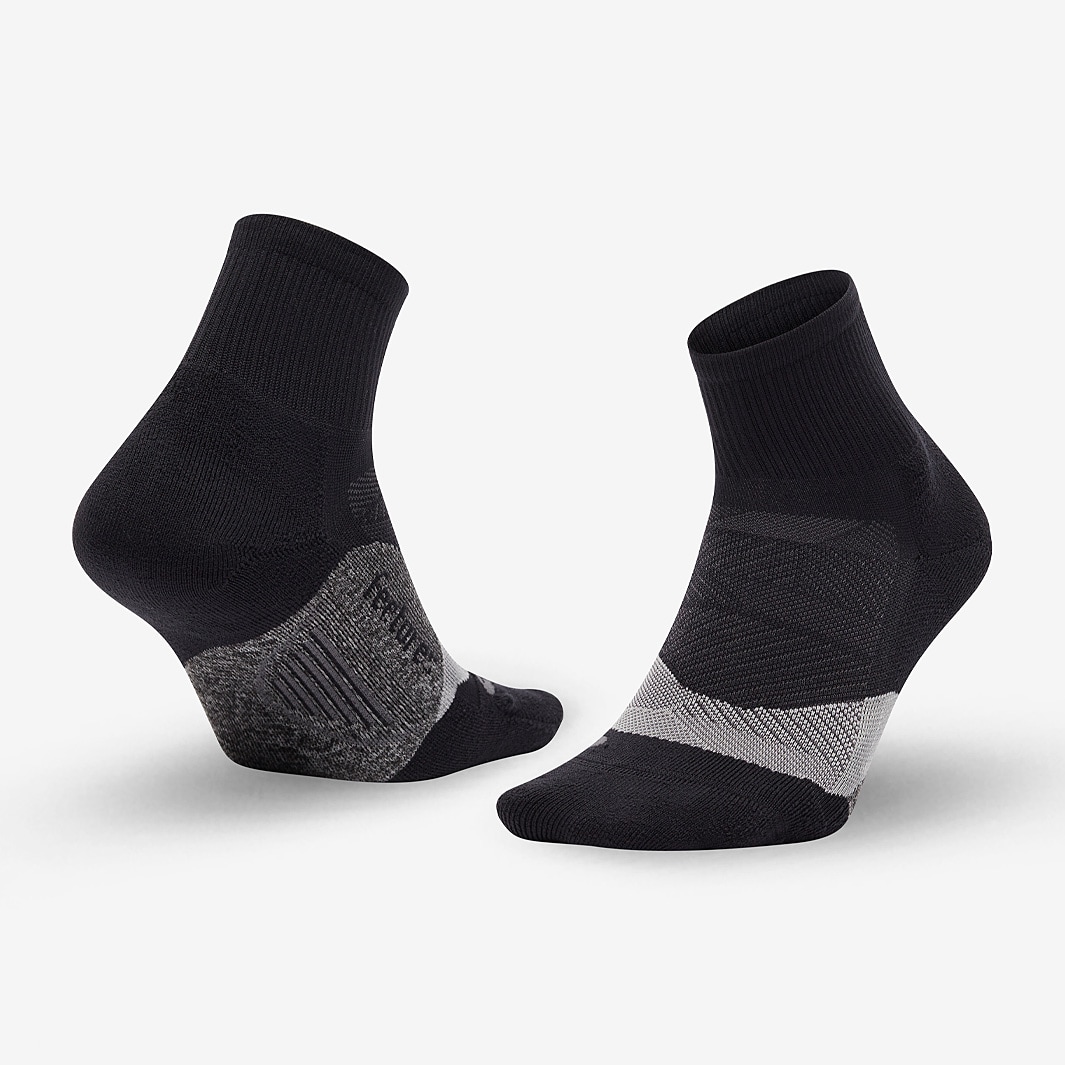 Feetures Elite Light Cushion Quarter - Black - Running Socks | Pro ...