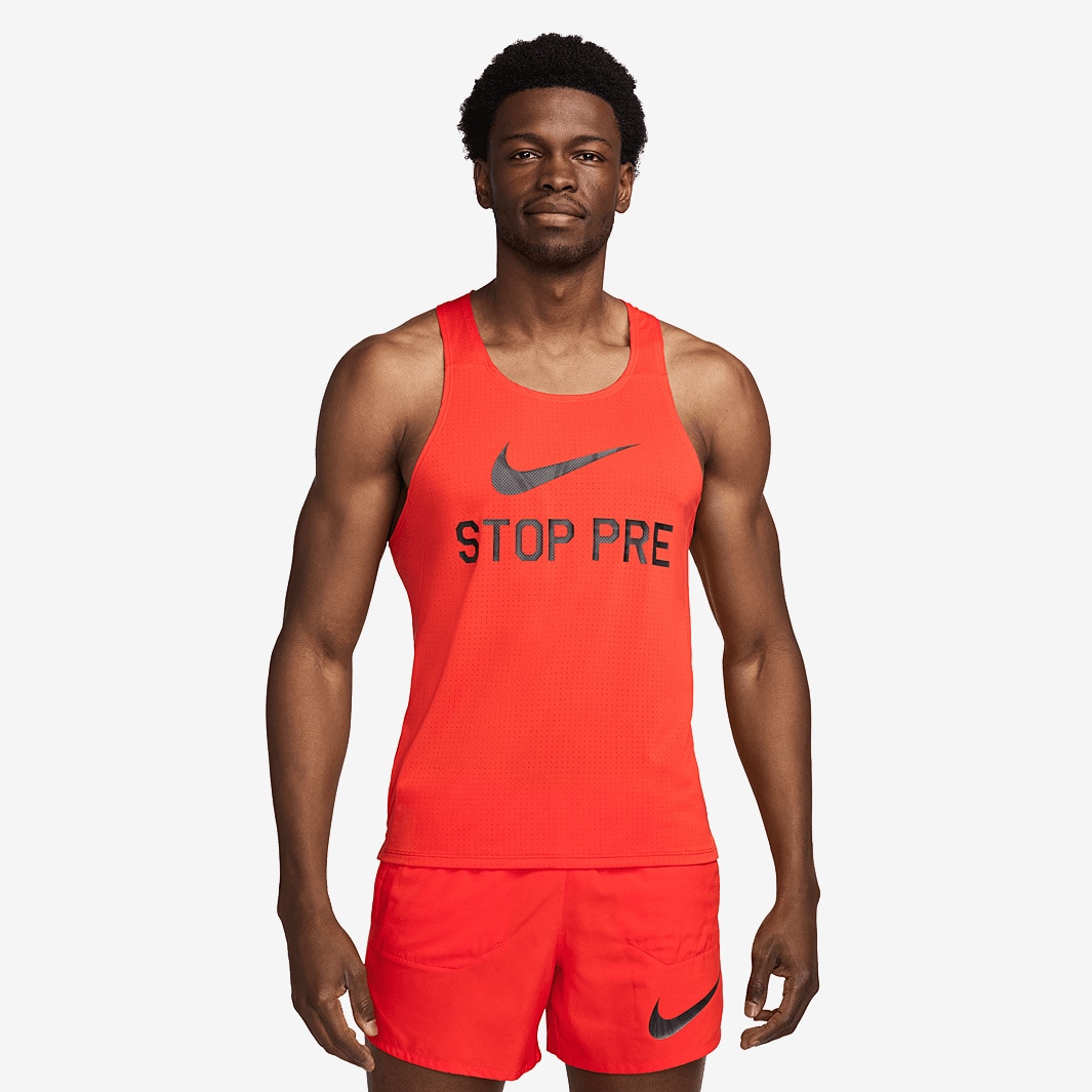 Nike Fast Run Energy Singlet - Picante Red - Mens Clothing | Pro:Direct