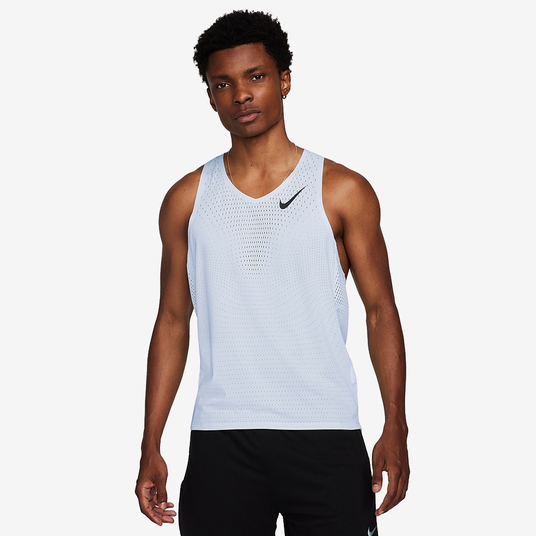 Nike Dri-FIT Aeroswift ADV Singlet - Football Grey/Dark Obsidian - Mens ...